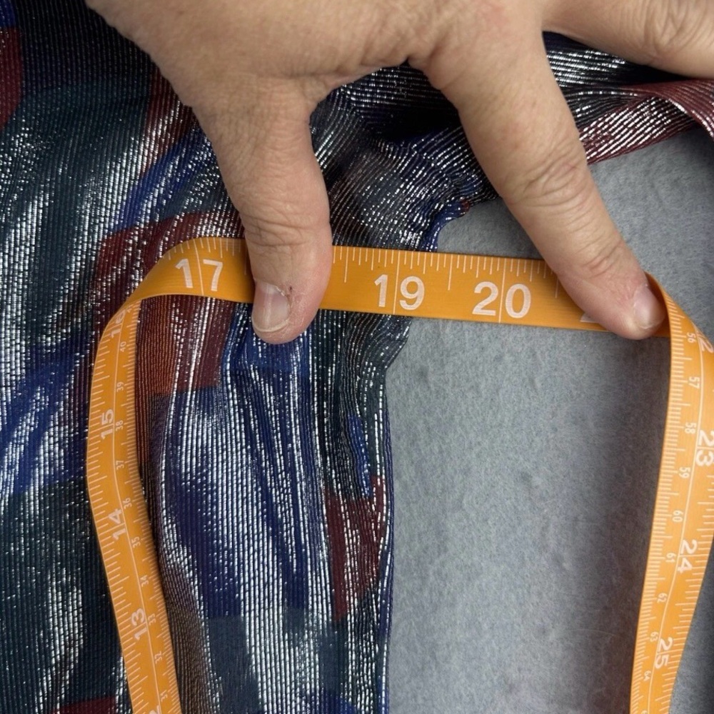 Marc Jacobs Red and Silver Button-Up Blouse - Picture 5 of 9